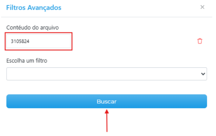 Termo informado e botão Buscar