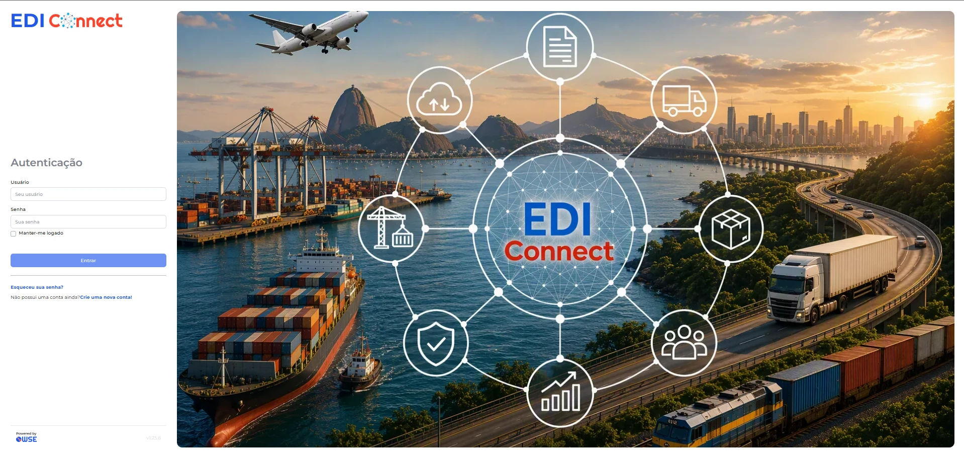 Tela de Autenticação do EDI Connect
